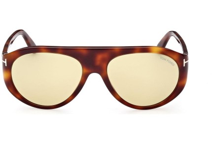 Okulary przeciwsłoneczne Tom Ford FT1001 53E Pilotki (Aviator) Havana