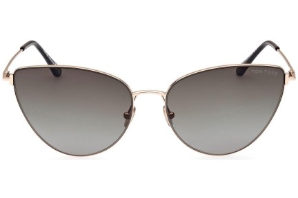 Okulary przeciwsłoneczne Tom Ford FT1005 28B Kocie oczy Złote