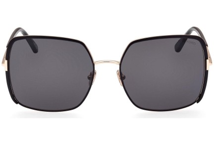 Okulary przeciwsłoneczne Tom Ford FT1006 02A Kocie oczy Czarne