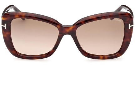 Okulary przeciwsłoneczne Tom Ford FT1008 52F Kocie oczy Havana