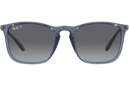 Okulary przeciwsłoneczne Ray-Ban Chris RB4187 6592T3 Polarized Kwadratowe Niebieskie