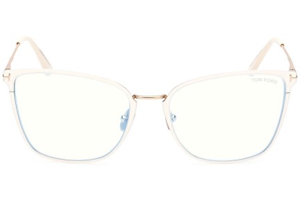 Okulary korekcyjne Tom Ford FT5839-B 025 Kocie oczy Białe