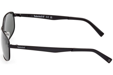 Okulary przeciwsłoneczne Timberland TB9300 02R Polarized Prostokątne Czarne