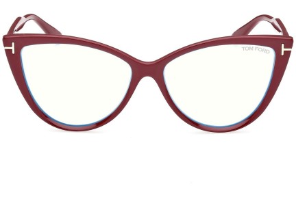 Okulary korekcyjne Tom Ford FT5843-B 074 Kocie oczy Czerwone