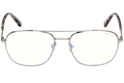 Okulary korekcyjne Tom Ford FT5830-B 008 Pilotki (Aviator) Srebrne