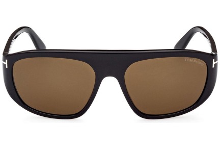 Okulary przeciwsłoneczne Tom Ford FT1002 01J Pilotki (Aviator) Czarne