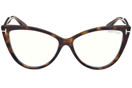 Okulary korekcyjne Tom Ford FT5843-B 052 Kocie oczy Havana