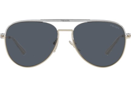 Okulary przeciwsłoneczne Prada PR54ZS 17F09T Pilotki (Aviator) Srebrne