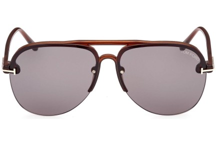 Okulary przeciwsłoneczne Tom Ford FT1004 45A Pilotki (Aviator) Brązowe