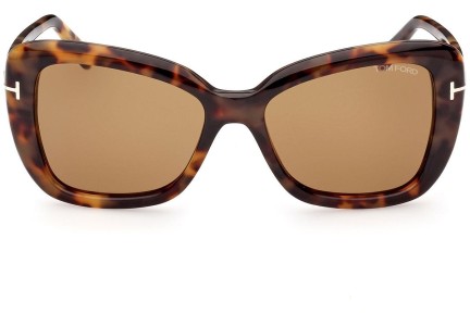 Okulary przeciwsłoneczne Tom Ford FT1008 55J Kocie oczy Havana