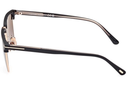 Okulary przeciwsłoneczne Tom Ford FT0997-H 02D Polarized Browline Czarne