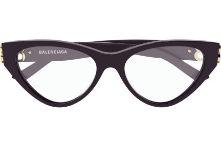 Okulary korekcyjne Balenciaga BB0172O 003 Kocie oczy Fioletowe