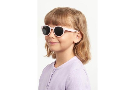 Okulary przeciwsłoneczne Polaroid Junior PLD8040/S 35J/M9 Polarized Okrągłe Różowe