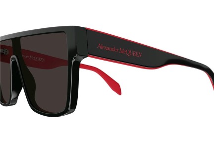 Okulary przeciwsłoneczne Alexander McQueen AM0354S 003 Flat Top Czarne