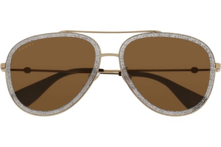 Okulary przeciwsłoneczne Gucci GG0062S 004 Pilotki (Aviator) Złote