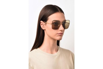 Okulary przeciwsłoneczne Jimmy Choo TAVI/S 01Q/HA Oversize Złote