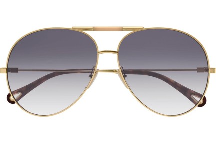 Okulary przeciwsłoneczne Chloe CH0113S 001 Pilotki (Aviator) Złote