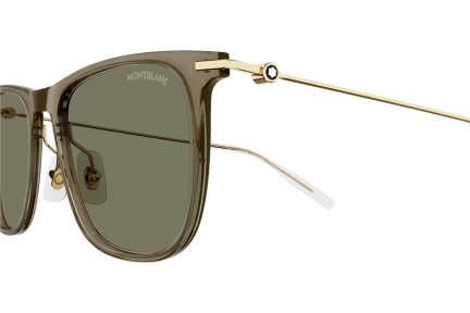 Okulary przeciwsłoneczne Mont Blanc MB0206S 004 Kwadratowe Brązowe