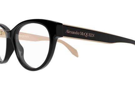 Okulary korekcyjne Alexander McQueen AM0359O 004 Kocie oczy Czarne