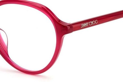 Okulary korekcyjne Jimmy Choo JC345/F 8CQ Okrągłe Czerwone