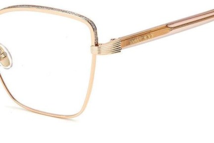 Okulary korekcyjne Jimmy Choo JC266 DDB Kwadratowe Złote