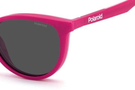 Okulary korekcyjne Polaroid Junior PLD8051/CS 35J/M9 Polarized Kocie oczy Różowe