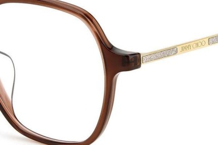 Okulary korekcyjne Jimmy Choo JC367/F 09Q Kwadratowe Brązowe