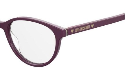 Okulary korekcyjne Love Moschino MOL525 0T7 Kocie oczy Fioletowe