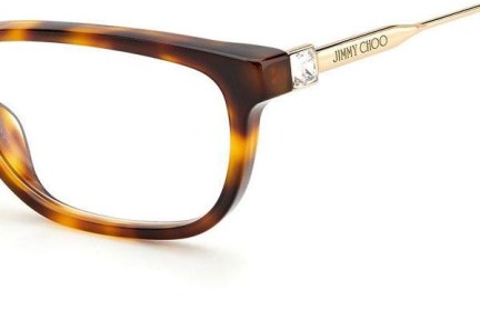 Okulary korekcyjne Jimmy Choo JC342 086 Prostokątne Havana