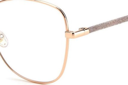 Okulary korekcyjne Jimmy Choo JC322 BKU Kwadratowe Złote