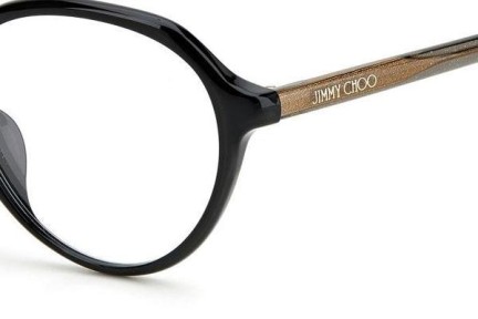 Okulary korekcyjne Jimmy Choo JC345/F 807 Okrągłe Czarne