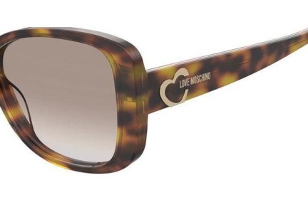 Okulary przeciwsłoneczne Love Moschino MOL054/S GCR/HA Kocie oczy Havana