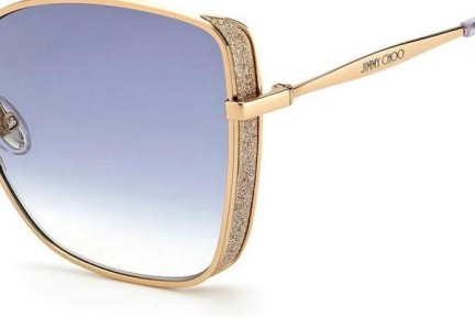 Okulary przeciwsłoneczne Jimmy Choo ALEXIS/S 000/1V Kwadratowe Złote