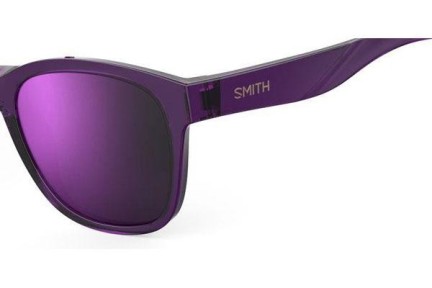 Okulary przeciwsłoneczne Smith CAPER 141/DF Polarized Kwadratowe Fioletowe