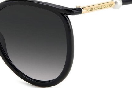 Okulary przeciwsłoneczne Carolina Herrera HER0077/S 807/9O Okrągłe Czarne