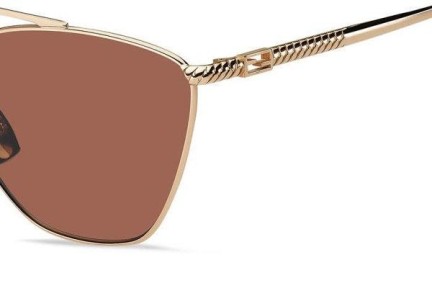 Okulary przeciwsłoneczne Fendi FF0438/S DDB/4S Polarized Kocie oczy Złote