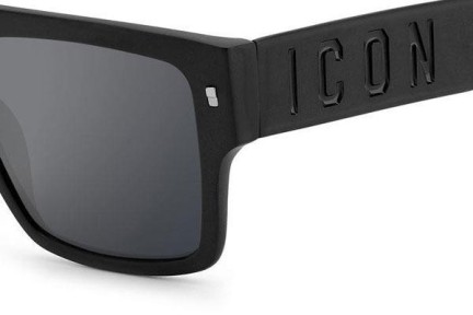 Okulary przeciwsłoneczne Dsquared2 ICON0003/S 003/T4 Flat Top Czarne