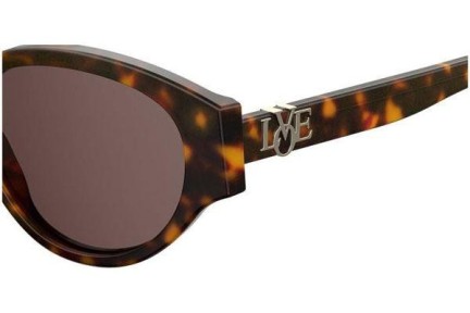 Okulary przeciwsłoneczne Love Moschino MOL014/G/S 086/70 Owalne Havana