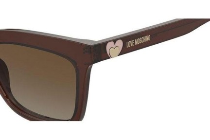 Okulary przeciwsłoneczne Love Moschino MOL057/S 09Q/HA Kocie oczy Brązowe