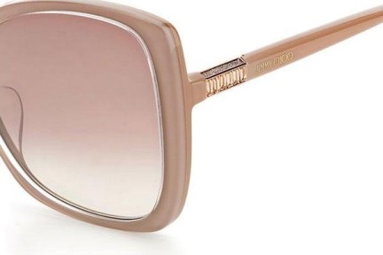 Okulary przeciwsłoneczne Jimmy Choo BECKY/F/S FWM/NQ Oversize Różowe