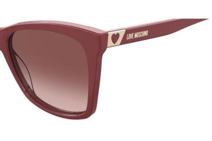 Okulary przeciwsłoneczne Love Moschino MOL034/S 8CQ/3X Kwadratowe Czerwone