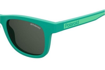 Okulary przeciwsłoneczne Polaroid Junior PLD8031/S 1ED/M9 Polarized Kwadratowe Zielone