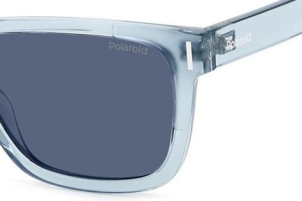 Okulary przeciwsłoneczne Polaroid PLD6186/S MVU/C3 Polarized Prostokątne Niebieskie