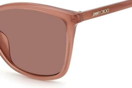 Okulary przeciwsłoneczne Jimmy Choo BA/G/S FWM/4S Kocie oczy Różowe