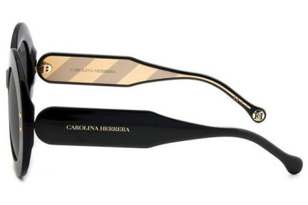 Okulary przeciwsłoneczne Carolina Herrera HER0081/S 807/IR Okrągłe Czarne