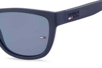 Okulary przeciwsłoneczne Tommy Jeans TJ0002/S FLL/KU Prostokątne Niebieskie