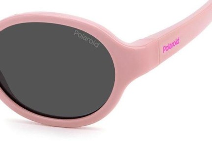 Okulary przeciwsłoneczne Polaroid Junior PLDK004/S 35J/M9 Polarized Owalne Różowe