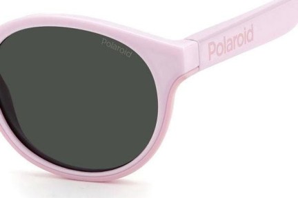 Okulary przeciwsłoneczne Polaroid Junior PLD8040/S 35J/M9 Polarized Okrągłe Różowe