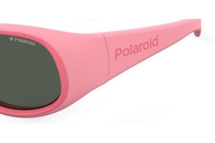 Okulary przeciwsłoneczne Polaroid Junior PLD8038/S 35J/M9 Polarized Owalne Różowe