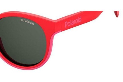 Okulary przeciwsłoneczne Polaroid Junior PLD8036/S 1N5/M9 Polarized Okrągłe Czerwone